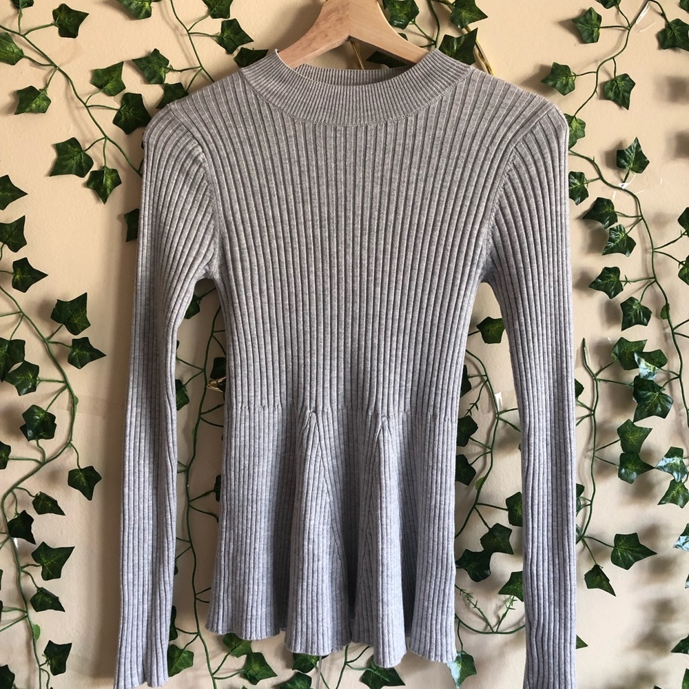 Grey Flared Long Sleeve